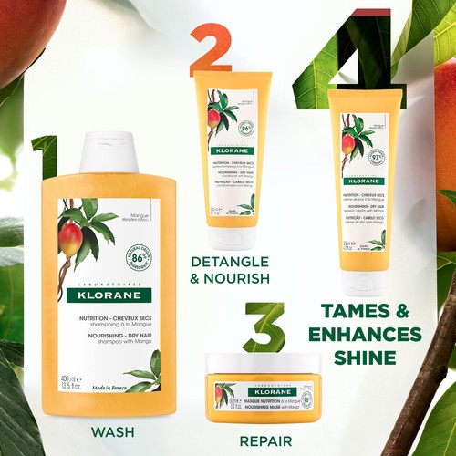 Klorane Nourishing Leave-In Cream with Mango for Dry Hair