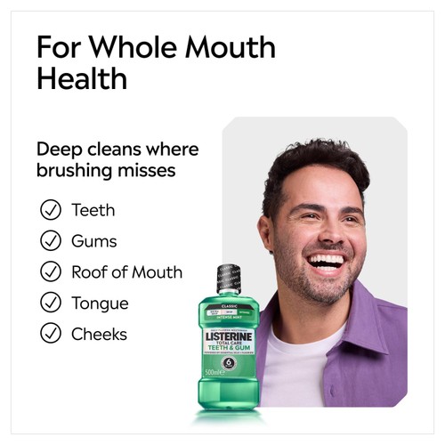 Listerine Total Care Teeth & Gum Intense Mint Classic Mouthwash