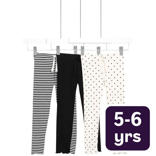 M&S Polka Dot Legging, 5-6 Years, Carbon