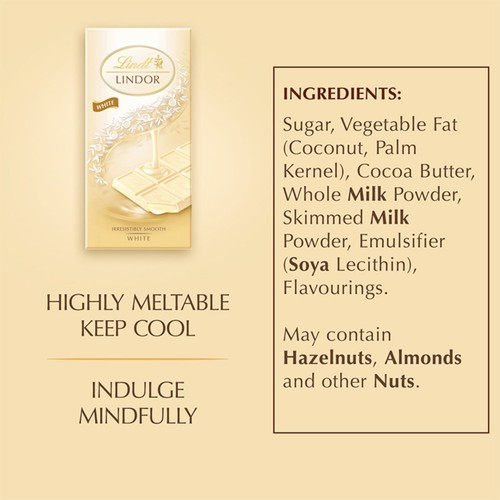 Lindt Lindor White Chocolate Bar