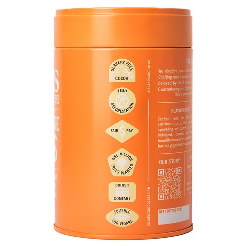 Islands Chocolate 55% Dark Hot Chocolate Flake Tin