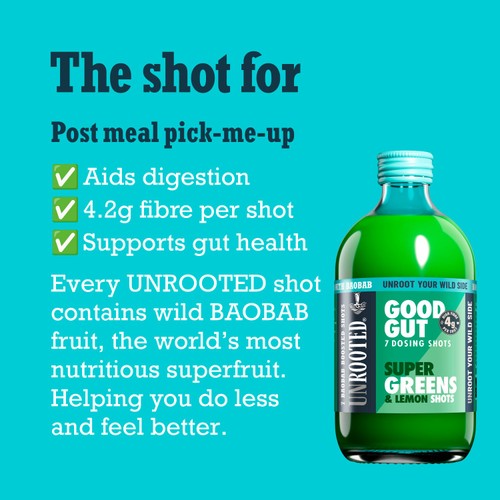 UNROOTED Super Greens, Lemon & Baobab 7x Dosing Shots