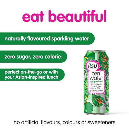 itsu ginger & lime zen water