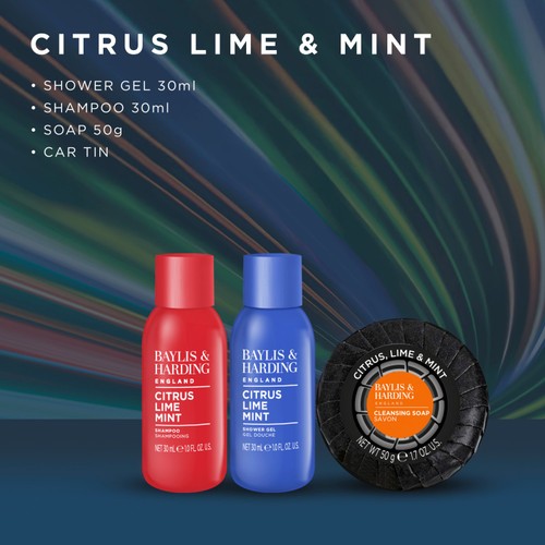 Baylis & Harding Citrus, Lime & Mint Men's Race Car Tin Gift Set