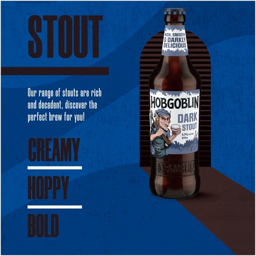 Hobgoblin Stout Premium Beer Bottle