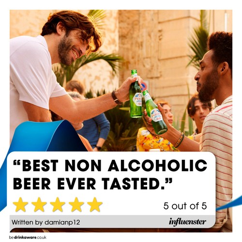 Peroni Nastro Azzurro 0% Alcohol-Free Beer Lager Bottles