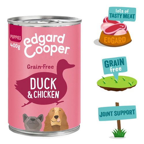 Edgard & Cooper Puppy Grain Free Wet Dog Food with Duck & Chicken