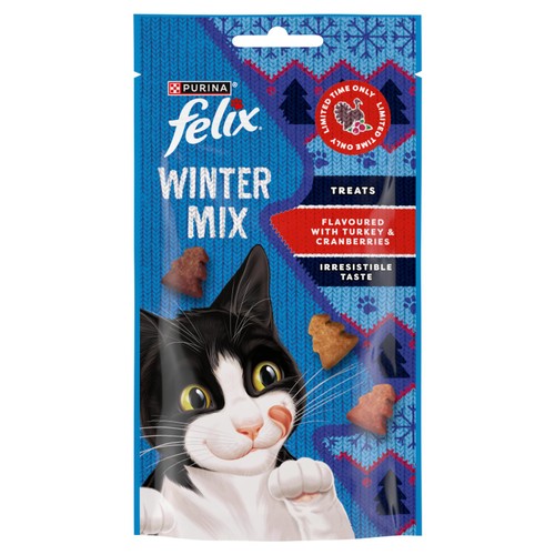 FELIX Winter Mix Festive Turkey & Cranberry Cat Treats 60g