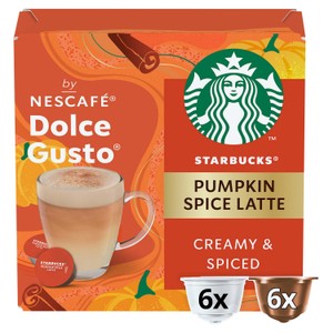 Starbucks® Limited Edition Pumpkin Spice Latte By Nescafé Dolce Gusto, Coffee Pods x12 (6 Servings)