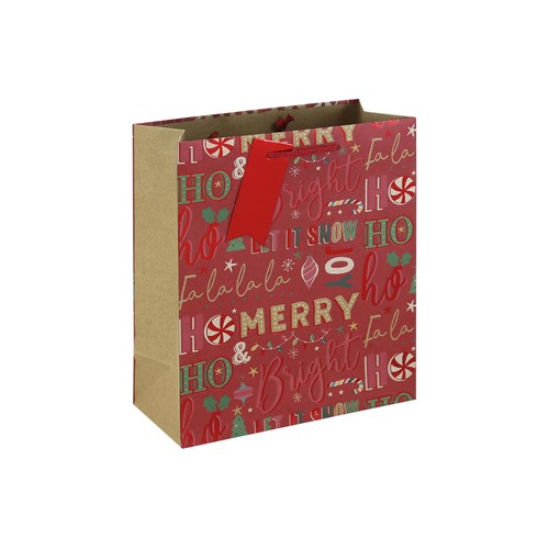 Kraft Red Mixed Sized Christmas Gift Bags