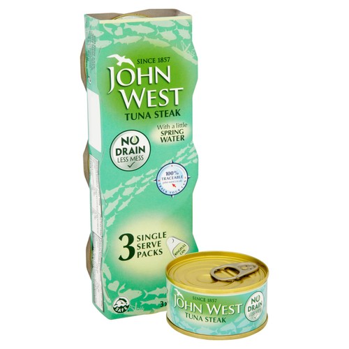 John West No Drain Tuna Steak In Spring Water