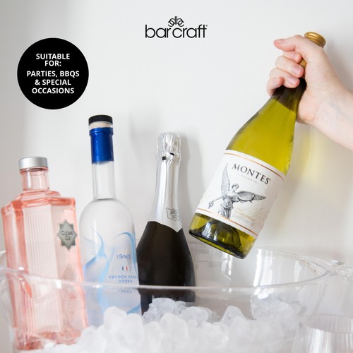 BarCraft Mix It Acrylic Oval Drinks Cooler Large