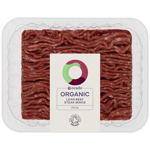 Ocado Organic Lean Beef Steak Mince 5% Fat