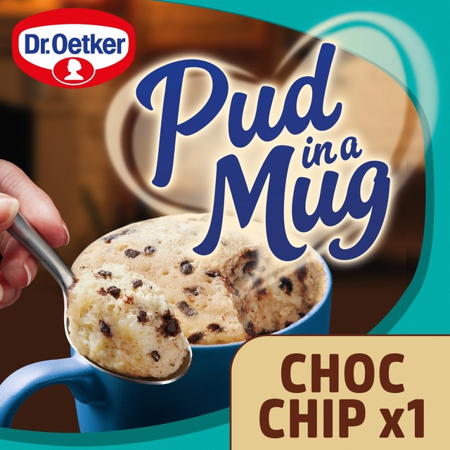 Dr Oetker Vanilla Flavoured Chocolate Chip Pud in a Mug Cake Mix 65g