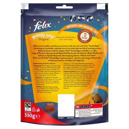 Felix Goody Bag Original Chicken, Liver and Turkey Cat Treats