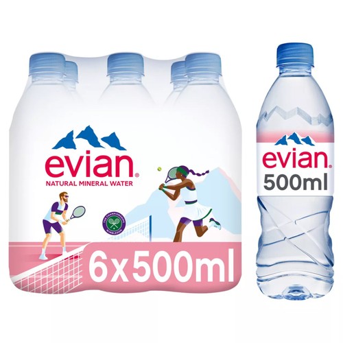 Evian Still Natural Mineral Spring Bottled Water Multipack
