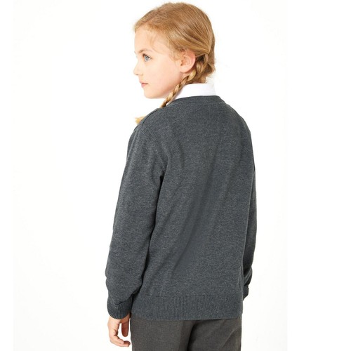M&S Unisex Pure Cotton Jumper, 11-12 Years, Grey