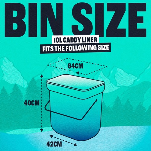 BEAST Compostable Drawstring Caddy Liners 10L