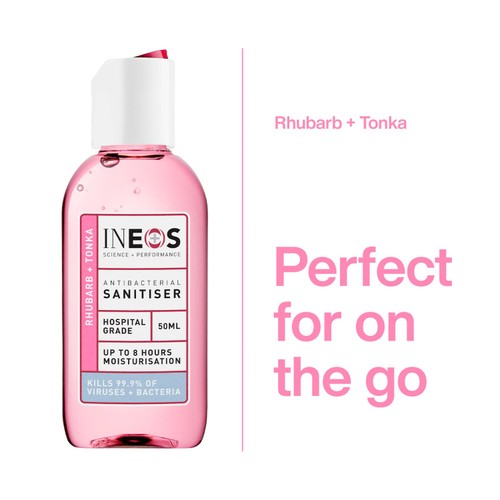 INEOS Anti Viral & Anti Bacterial Hand Sanitiser Gel Rhubarb & Tonka