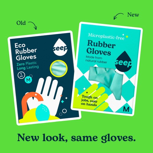Seep Rubber Gloves Medium Plastic Free