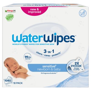 WaterWipes Sensitive Newborn Biodegradable Wipes - 1080 Wipes