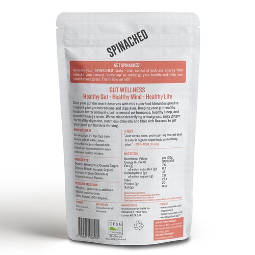 Spinached Organic Gut Wellness Probiotic Growth & Digestion supplement