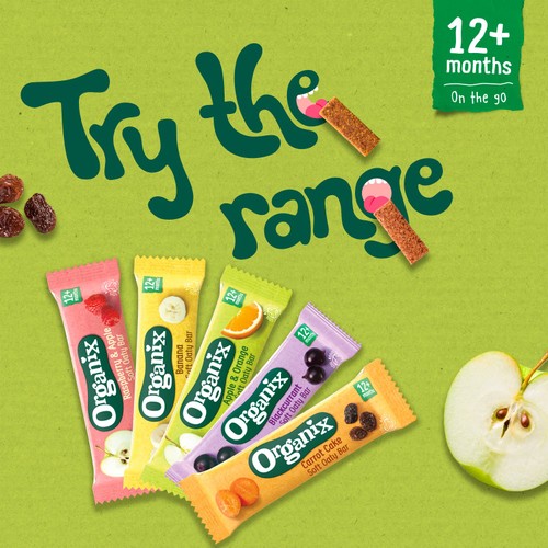 Organix Banana Soft Oaty Bars Toddler Snacks Multipack 12 months+