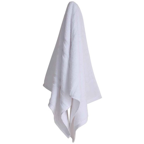 M&S Luxury Egyptian Cotton Striped Bath Towel, White