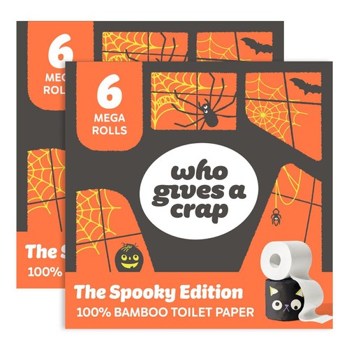Who Gives A Crap Extra Soft Spooky Edition Toilet Tissue 2 x 6 Mega Rolls