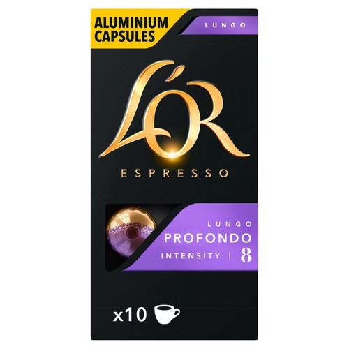 L'OR Lungo Profondo Coffee Pods x10 Intensity 8