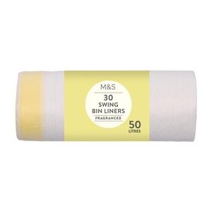 M&S 30 Fragranced Drawstring 50L Swing Bin Liners