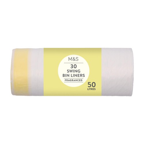 M&S 30 Fragranced Drawstring 50L Swing Bin Liners