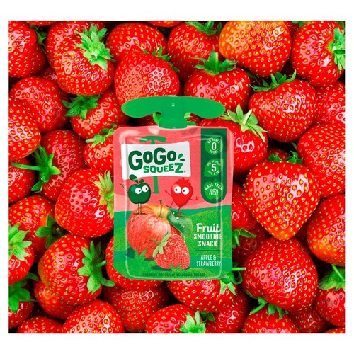 GoGo squeeZ Fruit Smoothie Snack Apple and Strawberry