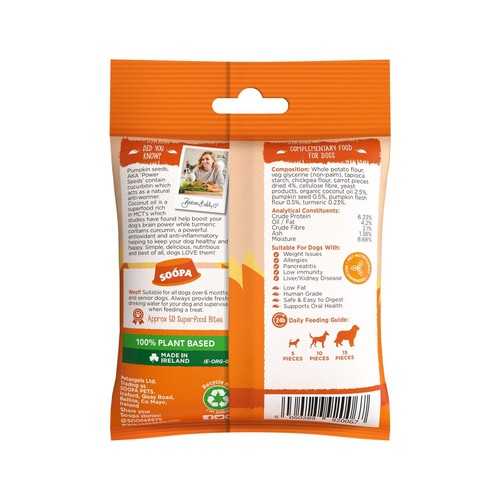 Soopa Pumpkin & Carrot Healthy Dog Treat Bites