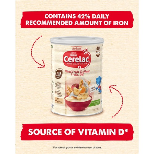Cerelac Infant Cereals with Milk Mixed Fruits & Wheat 7+ Months 1kg