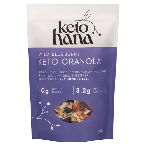Keto Hana Wild Blueberry Low Sugar Granola