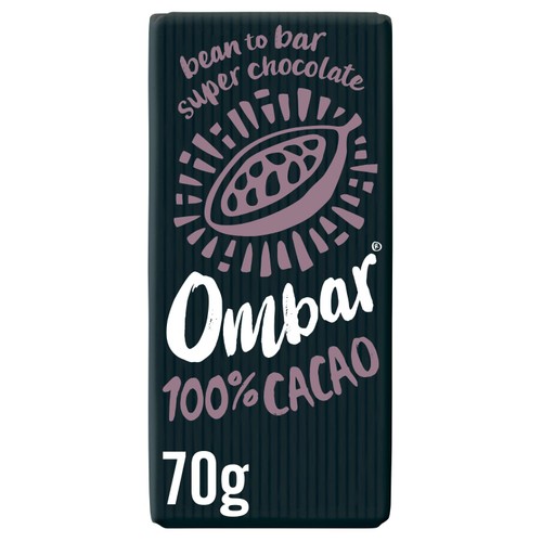 Ombar 100% Cacao Organic Vegan Fair Trade Dark Chocolate