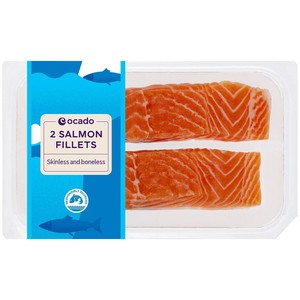Ocado 2 Salmon Skinless Mid/Tail Fillets