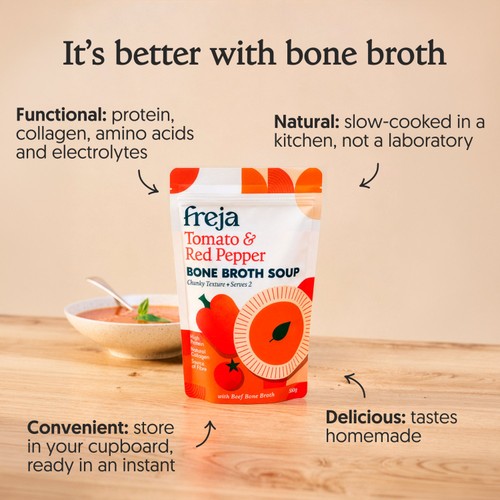 Freja Tomato & Red Pepper Bone Broth Soup