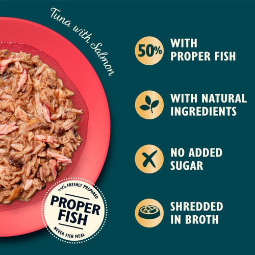 Lily's Kitchen Shredded Fillets Tuna & Salmon in Broth Wet Food for Cats