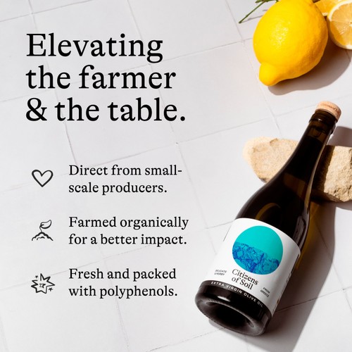 Citizens of Soil Organic Greek Extra Virgin Olive Oil Bottle