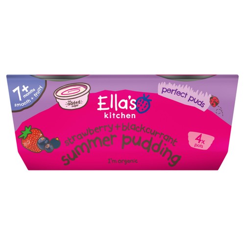 Ella's Kitchen Organic Summer Pudding Baby Dessert Pot Multipack 7+ Months