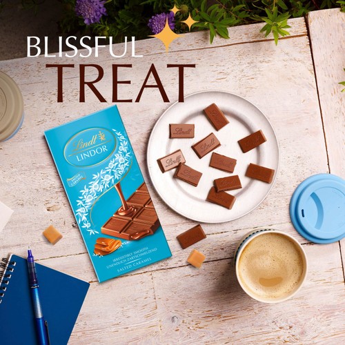 Lindt Lindor Milk Salted Caramel Chocolate Bar