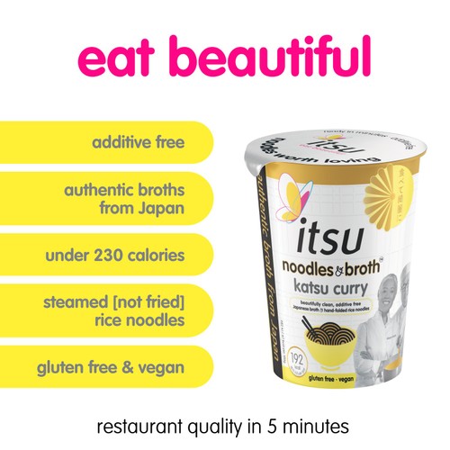 itsu katsu curry instant noodles & broth pot