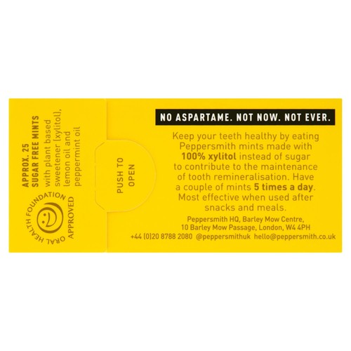 Peppersmith Sugar Free Lemon Dental Mints