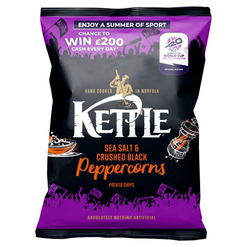 KETTLE Chips Sea Salt & Crushed Black Peppercorns