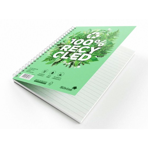 Silvine A5 Twin Wire Recycled Notebook