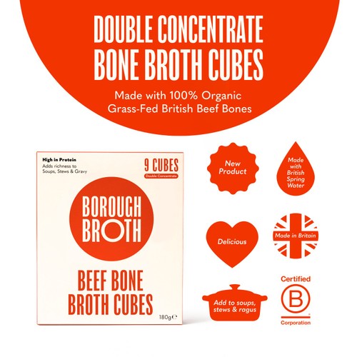Borough Broth Organic Frozen Beef Bone Broth Cubes