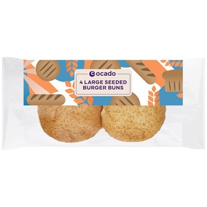 Ocado Large Seeded Burger Buns