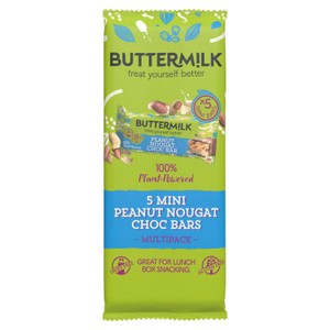 Buttermilk Plant Powered Gluten Free Mini Caramel Nougat Bar Multipack